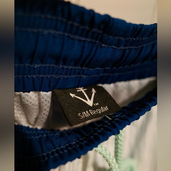 Voller Swimwear Board Shorts - Blue Stripes - S/M - Picture 6 of 6